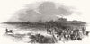 HANTS. Easter hunt, Stag Hounds, Stoke Common 1845 old antique print picture
