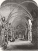 LONDON. Easter-Elizabethan Armoury, Tower of London 1845 old antique print