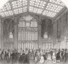 MARKETS. Refreshment Room, Free Trade Bazaar 1845 old antique print picture