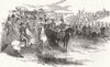 BERKS. review by Queen, Windsor Gt Park 1845 old antique vintage print picture