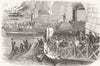LONDON. Army Works Corps, London Bridge 1855 old antique vintage print picture