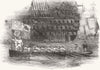 SHIPS. Queen, Admiral's Barge 1853 old antique vintage print picture
