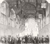 LONDON. Lecture, Gt Hall, Hampton Ct 1855 old antique vintage print picture