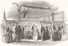 STAFFS. Presentation of addresses to Queen, Tamworth 1853 old antique print