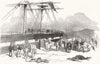 IRELAND. Troops boarding, Dún Laoghaire, for Crimea 1854 old antique print