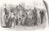 LONDON. Queen launching Royal Albert, Woolwich 1854 old antique print picture