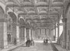 LONDON. The new city museum, Guildhall 1872 old antique vintage print picture