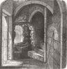 LONDON. Secret stairs, Bloody Tower, Tower of London 1868 old antique print