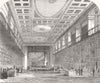LONDON. British Museum-Royal or King's Library 1851 old antique print picture