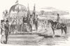 LINCS. Colours for South Lincoln Militia, Grantham 1854 old antique print