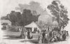 WARCS. Fete Champetre, Botanic Gdns, Birmingham 1851 old antique print picture