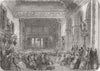 STAFFS. Matinee musicale, Stafford House 1851 old antique print picture