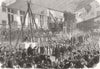 LONDON. keystone, Sailors Home extension, Well St, Docks 1863 old print