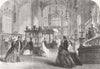 STAFFORDSHIRE. Alton Towers. Wedgwood ware, Octagon Room 1865 old print