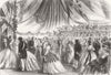 HANTS. Ball, Board HMS Victory, Portsmouth 1865 old antique print picture