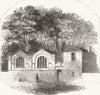 GLOS. Roman Tesselated Pavement Museum, Cirencester 1856 old antique print