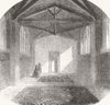 GLOS. Roman Tesselated Pavement, Cirencester 1856 old antique print picture