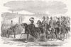 HANTS. Queen reviewing troops, Aldershot 1856 old antique print picture