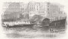 LONDON. Wreck of Cricket, Low Water 1847 old antique vintage print picture