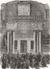 LONDON. Peace lights. French Embassy, Albert Gate 1856 old antique print