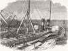 CHESHIRE. Laird's dry docks, Birkenhead 1861 old antique vintage print picture