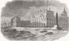 LONDON. Thames, Greenwich during high tide 1860 old antique print picture