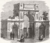 KENT. Crimea Memorial, Brompton Barracks, Chatham 1860 old antique print