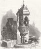 LONDON. Fountain & Cattle-Trough, Battersea Rise 1867 old antique print