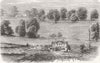 LONDON. Finchley Rd Station, Hampstead Railway 1860 old antique print picture