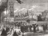 OXON. visit of Prince of Wales to Oxford 1863 old antique print picture