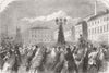 LANCS. Cotton Famine. Riots, Ashton-Reading Riot Act 1863 old antique print