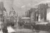 BERKSHIRE. Windsor castle. Royal wedding, St George's Chapel 1863 old print