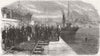 NORTHUMBS. Gladstone, North Pier, Tynemouth 1862 old antique print picture