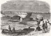 NORFOLK. Sluice bursting, West bank of river Ouse 1862 old antique print