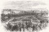LONDON. Gdns, Thames Embankment 1872 old antique vintage print picture