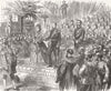 IRELAND. Duke of Edinburgh, Dublin Exhibition 1872 old antique print picture