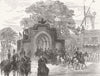 NORFOLK. Yarmouth. Triumphal Arch, Southtown Station 1872 old antique print