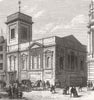 LONDON. St Mildred's Church, Poultry 1872 old antique vintage print picture