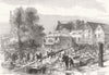 LONDON. Boat-Race. Americans, Biffin's Yd, Hammersmith 1872 old antique print
