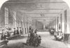 BUILDINGS. School for poor blind-female work-room 1853 old antique print