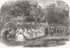 HANTS. Games, Wymering, Hampshire. Queen 1865 old antique print picture