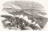 SURREY. Chobham Camp-attack on Flutter's Hill 1853 old antique print picture
