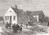 LONDON. Factory explosion, Greenwich Marshes 1872 old antique print picture