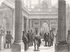 LONDON. Reform Clubhouse & members 1853 old antique vintage print picture