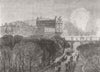 YORKS. Scarborough. Festive firework display 1869 old antique print picture