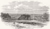 LANCS. View, Knowsley Park, looking towards Liverpool 1869 old antique print