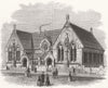 LEICS. St Mary's Schools, Leicester 1869 old antique vintage print picture