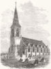SUSSEX. Congregational Church, St Leonards-on-Sea 1864 old antique print