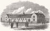 YORKS. new Rifle Volunteer Barracks, Hull 1864 old antique print picture