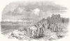 HANTS. Queen, Fairy Passing Southsea Castle 1854 old antique print picture